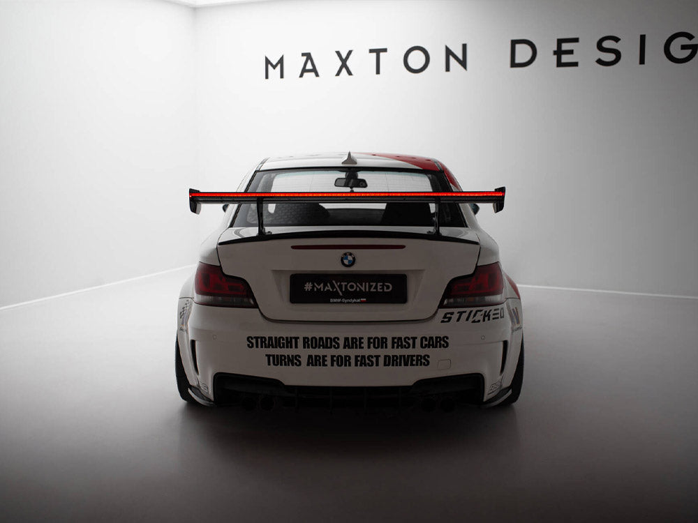 Carbon Spoiler With Internal Brackets Uprights V.2 + LED compatible with BMW 1 M E82