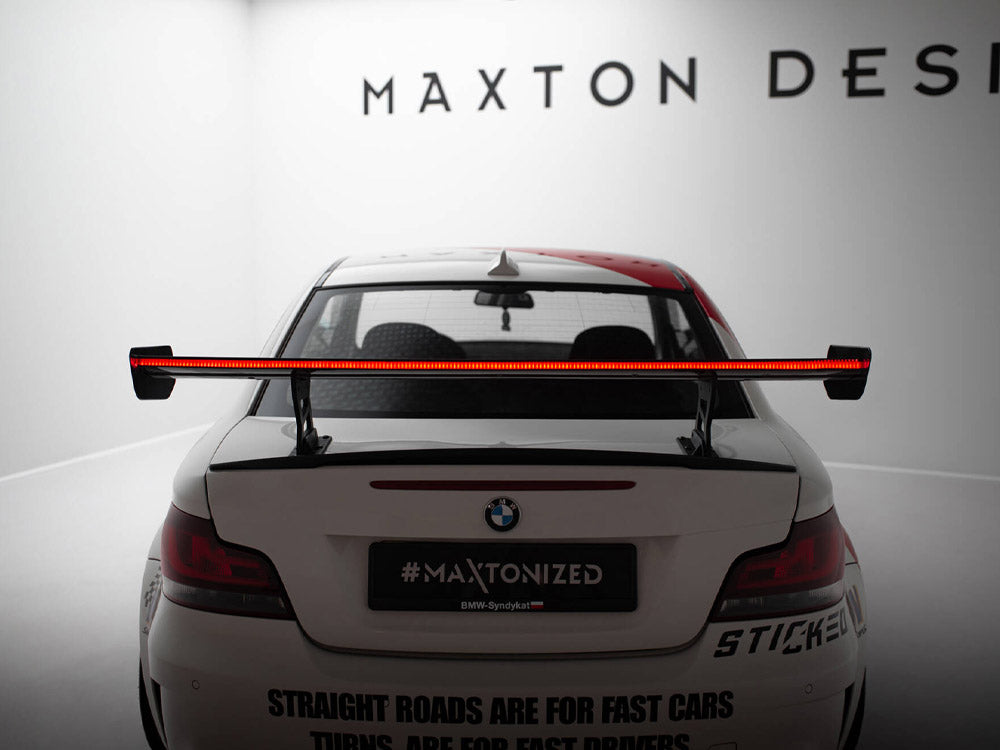 Carbon Spoiler With Internal Brackets Uprights V.2 + LED compatible with BMW 1 M E82