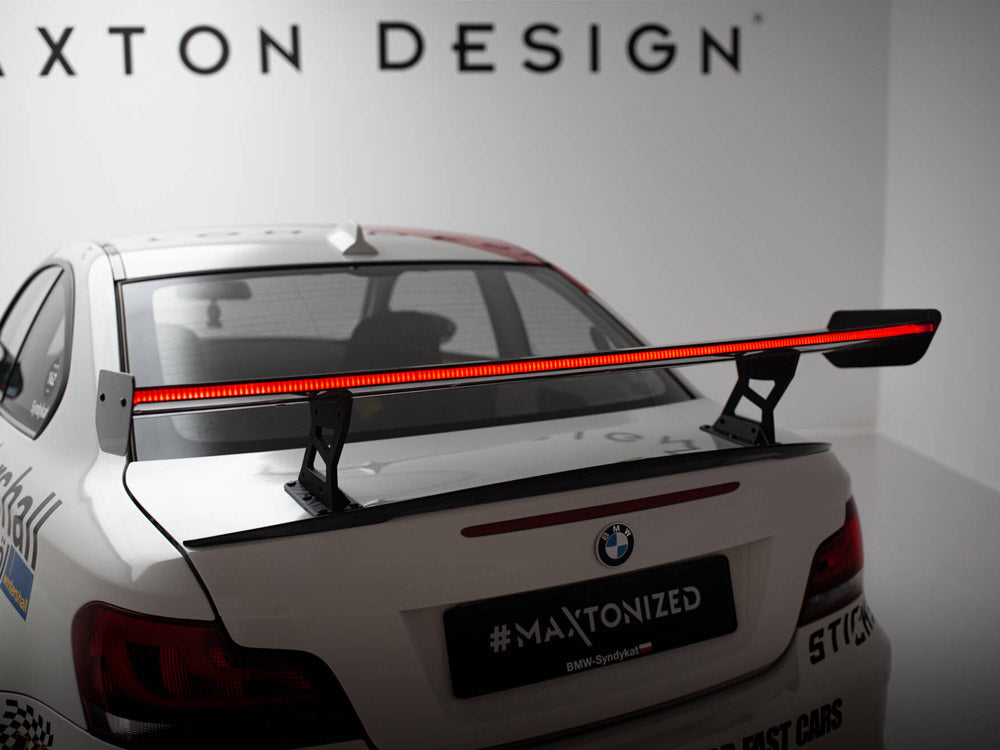 Carbon Spoiler With Internal Brackets Uprights V.2 + LED compatible with BMW 1 M E82