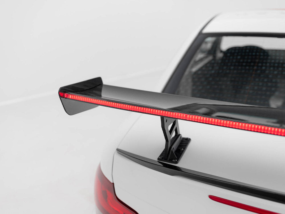 Carbon Spoiler With Internal Brackets Uprights V.2 + LED compatible with BMW 1 M E82