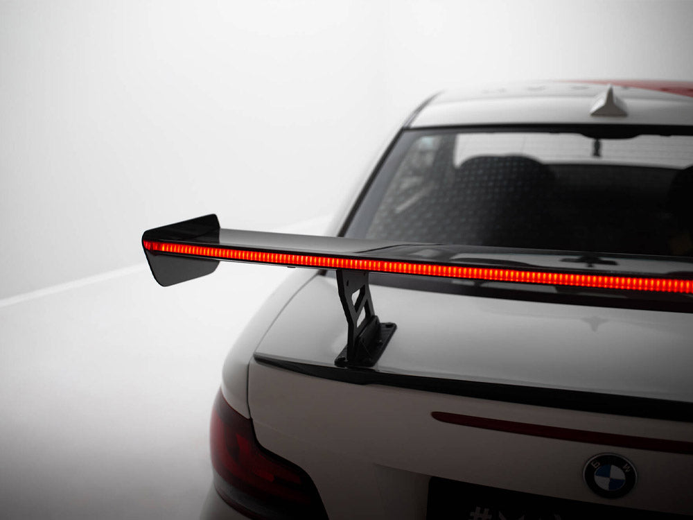 Carbon Spoiler With Internal Brackets Uprights V.2 + LED compatible with BMW 1 M E82