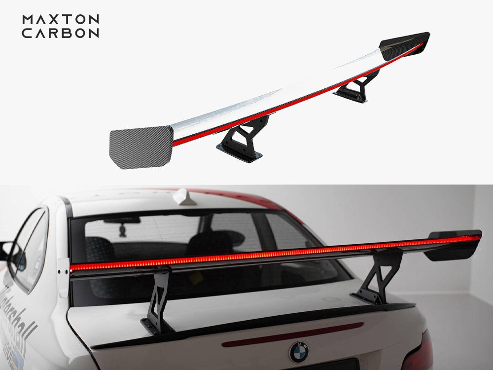 Carbon Spoiler With Internal Brackets Uprights V.1 + LED compatible with BMW 1 M E82