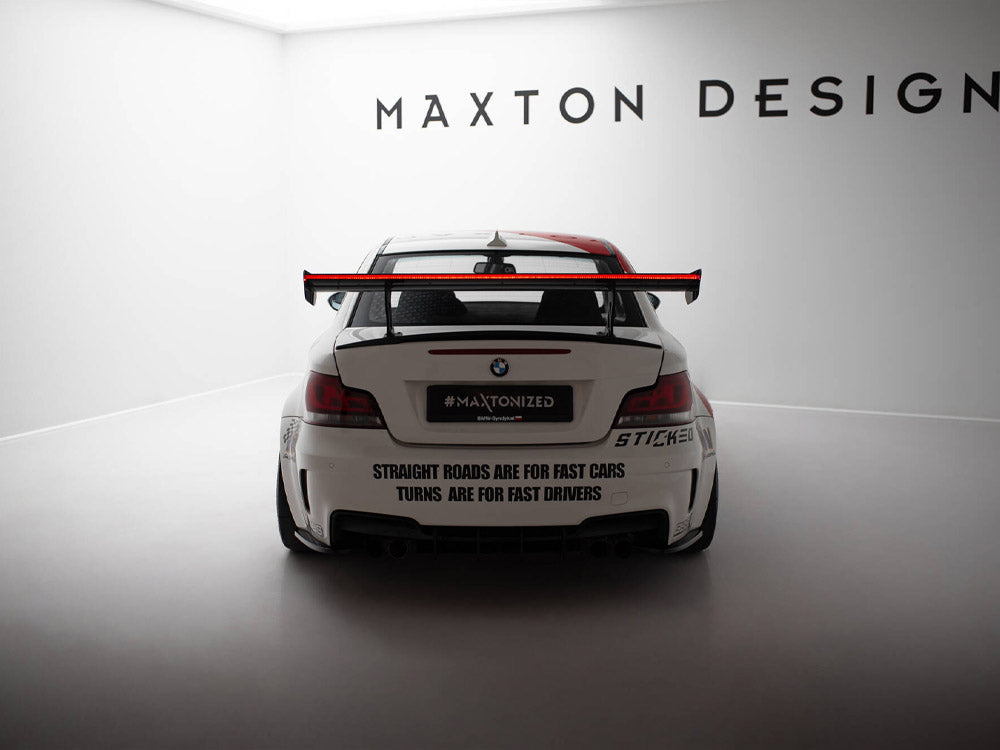 Carbon Spoiler With Internal Brackets Uprights V.1 + LED compatible with BMW 1 M E82