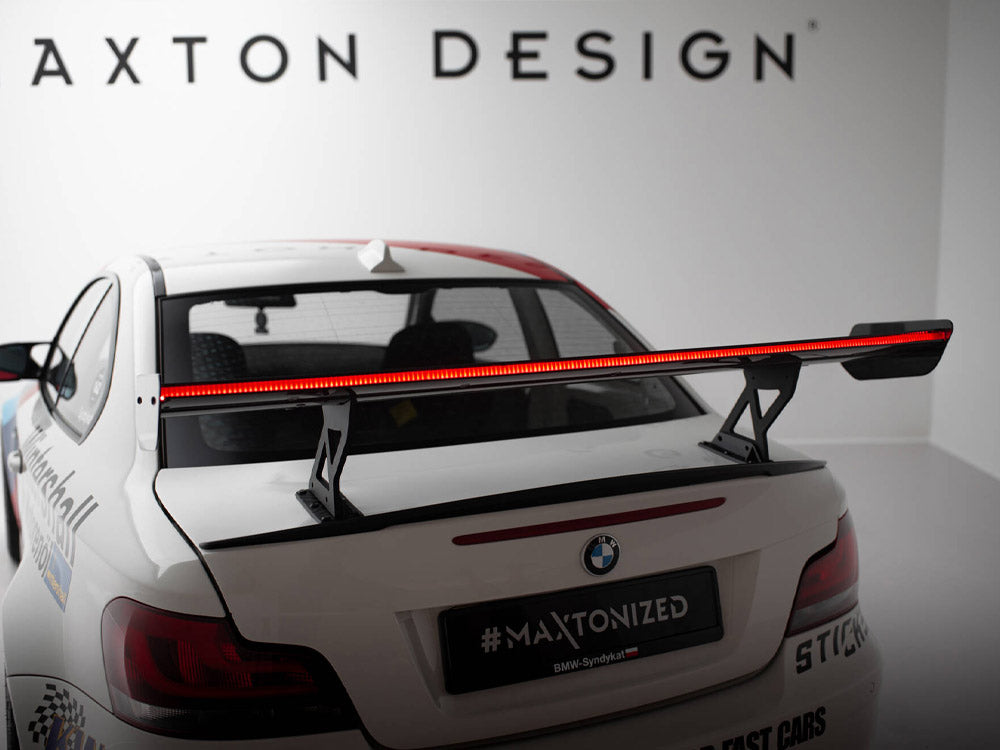Carbon Spoiler With Internal Brackets Uprights V.1 + LED compatible with BMW 1 M E82
