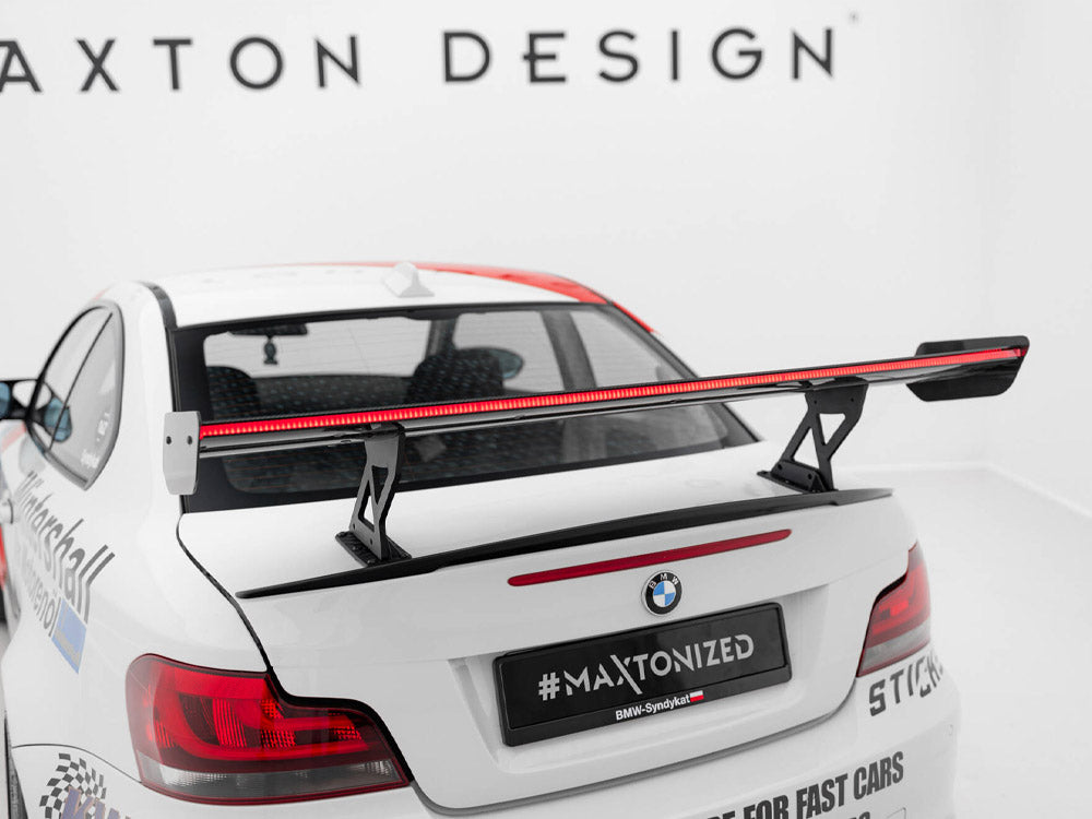 Carbon Spoiler With Internal Brackets Uprights V.1 + LED compatible with BMW 1 M E82