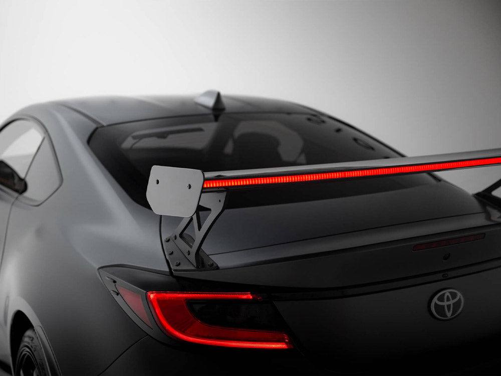 Carbon Spoiler With External Brackets Uprights + LED compatible with Toyota GR86