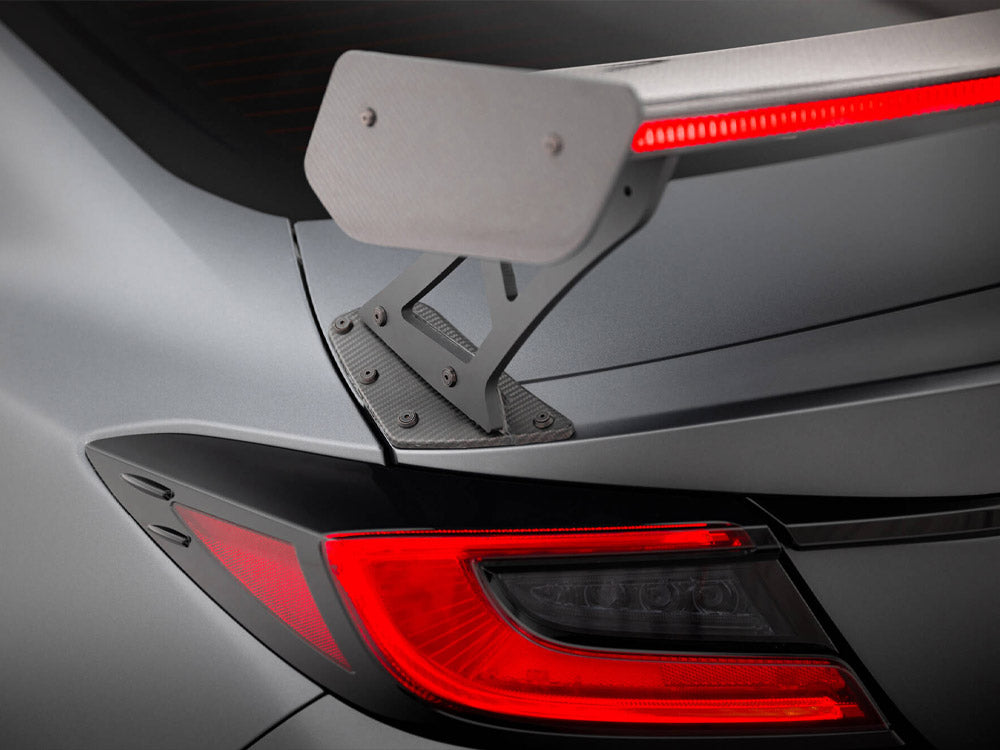 Carbon Spoiler With External Brackets Uprights + LED compatible with Toyota GR86