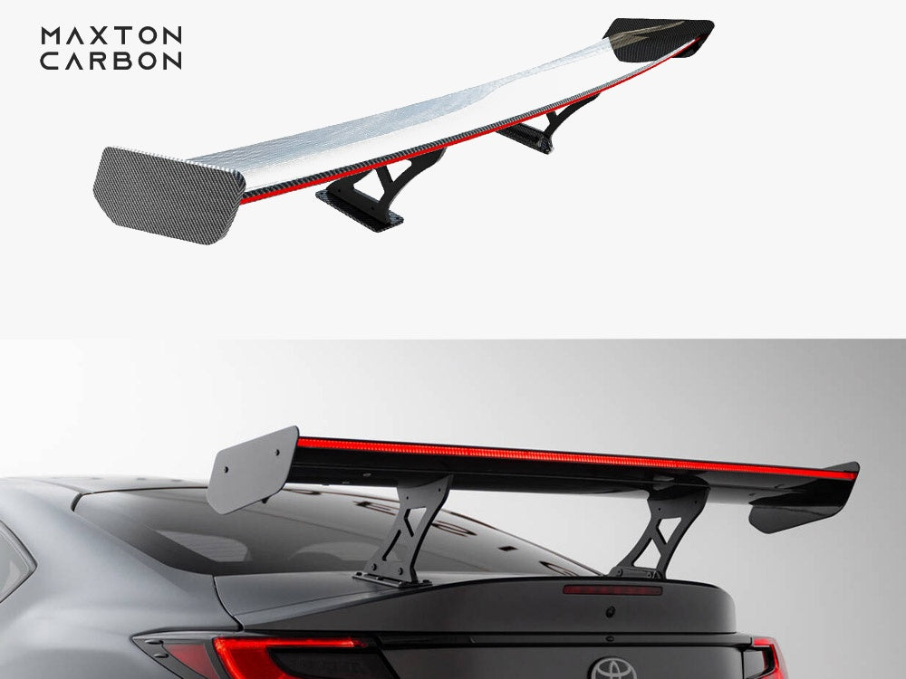 Carbon Spoiler With Internal Brackets Uprights + LED compatible with Toyota GR86