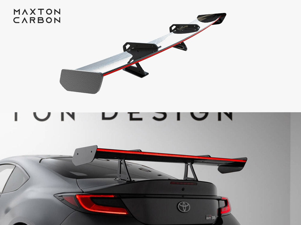 Carbon Spoiler With Upper Swan Mounting + LED compatible with Toyota GR86