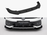 Street PRO Front Splitter + Flaps compatible with Volkswagen Golf GTI / GTE / R-Line Mk8 Facelift