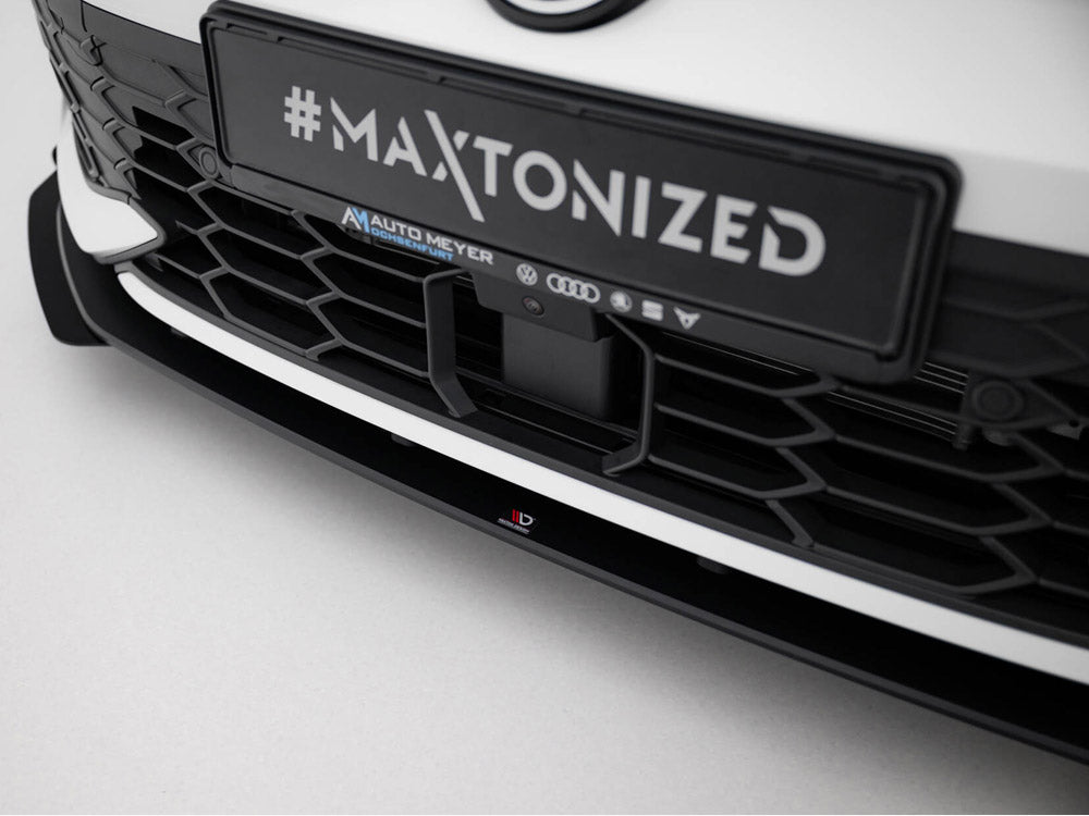 Street PRO Front Splitter + Flaps compatible with Volkswagen Golf GTI / GTE / R-Line Mk8 Facelift