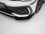 Street PRO Front Splitter + Flaps compatible with Volkswagen Golf GTI / GTE / R-Line Mk8 Facelift