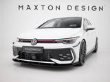 Street PRO Front Splitter compatible with Volkswagen Golf GTI / GTE / R-Line Mk8 Facelift