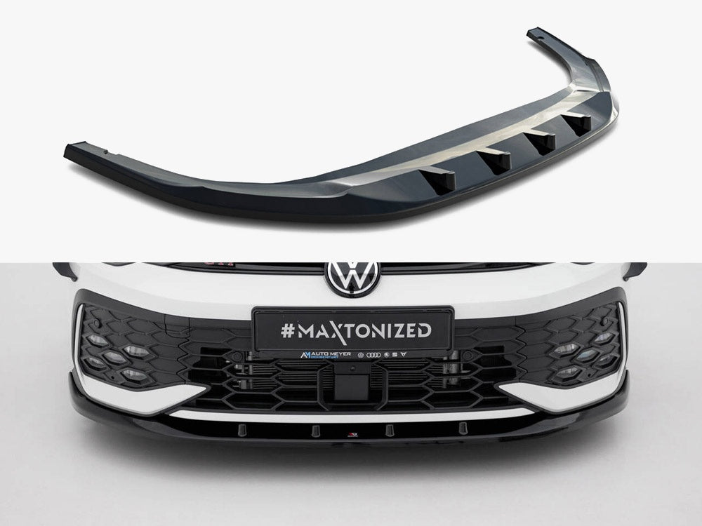 Front Splitter V.5 compatible with Volkswagen Golf GTI / GTE / R-Line Mk8 Facelift