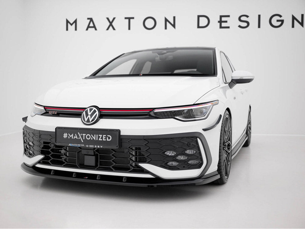 Front Splitter V.5 compatible with Volkswagen Golf GTI / GTE / R-Line Mk8 Facelift