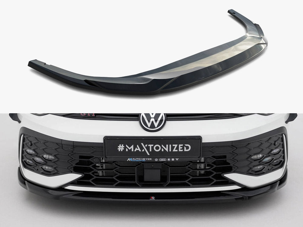 Front Splitter V.4 compatible with Volkswagen Golf GTI / GTE / R-Line Mk8 Facelift