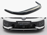Front Splitter V.4 compatible with Volkswagen Golf GTI / GTE / R-Line Mk8 Facelift