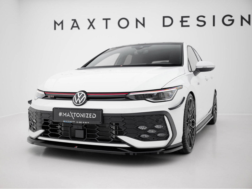Front Splitter V.4 compatible with Volkswagen Golf GTI / GTE / R-Line Mk8 Facelift