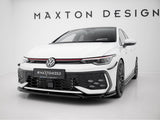 Front Splitter V.4 compatible with Volkswagen Golf GTI / GTE / R-Line Mk8 Facelift