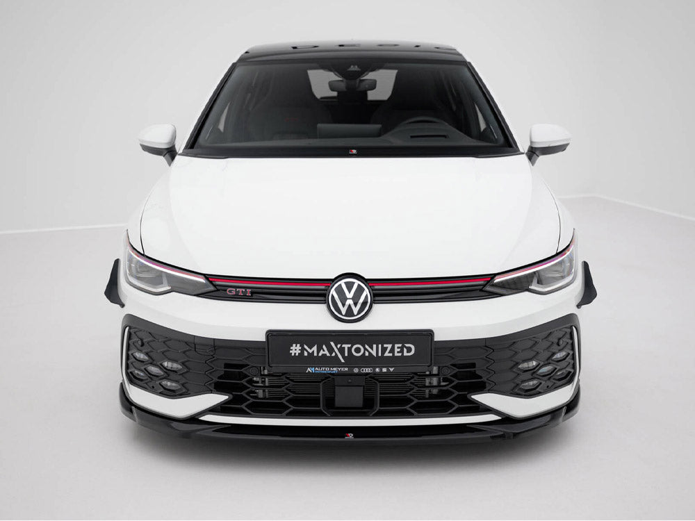 Front Splitter V.4 compatible with Volkswagen Golf GTI / GTE / R-Line Mk8 Facelift