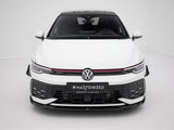 Front Splitter V.4 compatible with Volkswagen Golf GTI / GTE / R-Line Mk8 Facelift