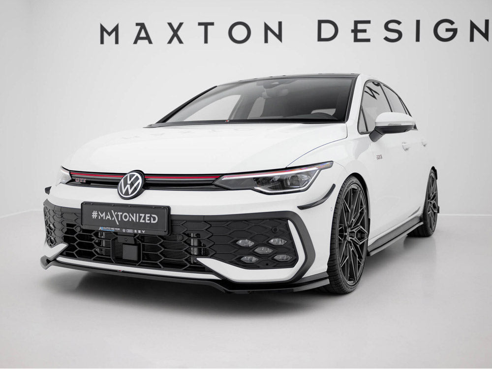 Front Splitter V.3 compatible with Volkswagen Golf GTI / GTE / R-Line Mk8 Facelift