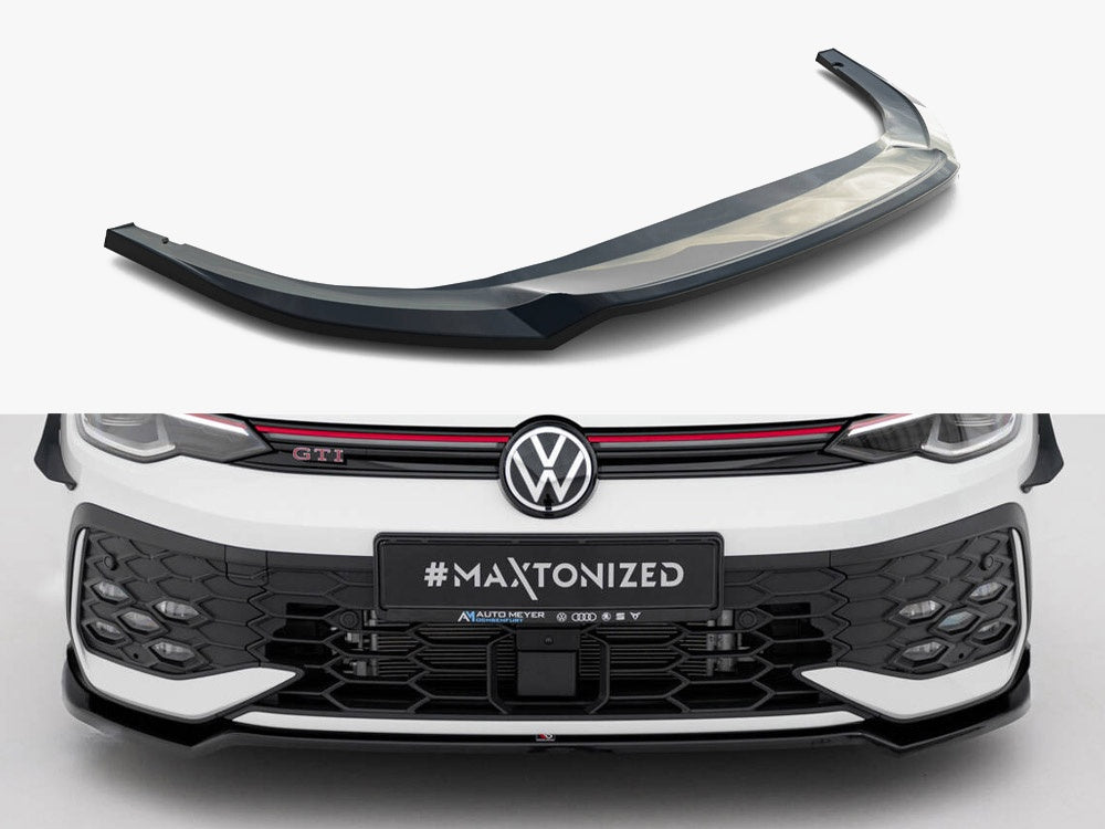 Front Splitter V.3 compatible with Volkswagen Golf GTI / GTE / R-Line Mk8 Facelift