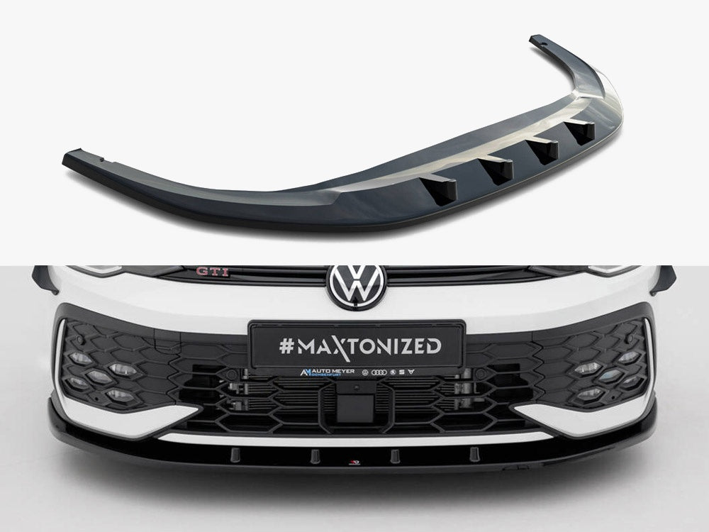 Front Splitter V.1 compatible with Volkswagen Golf GTI / GTE / R-Line Mk8 Facelift