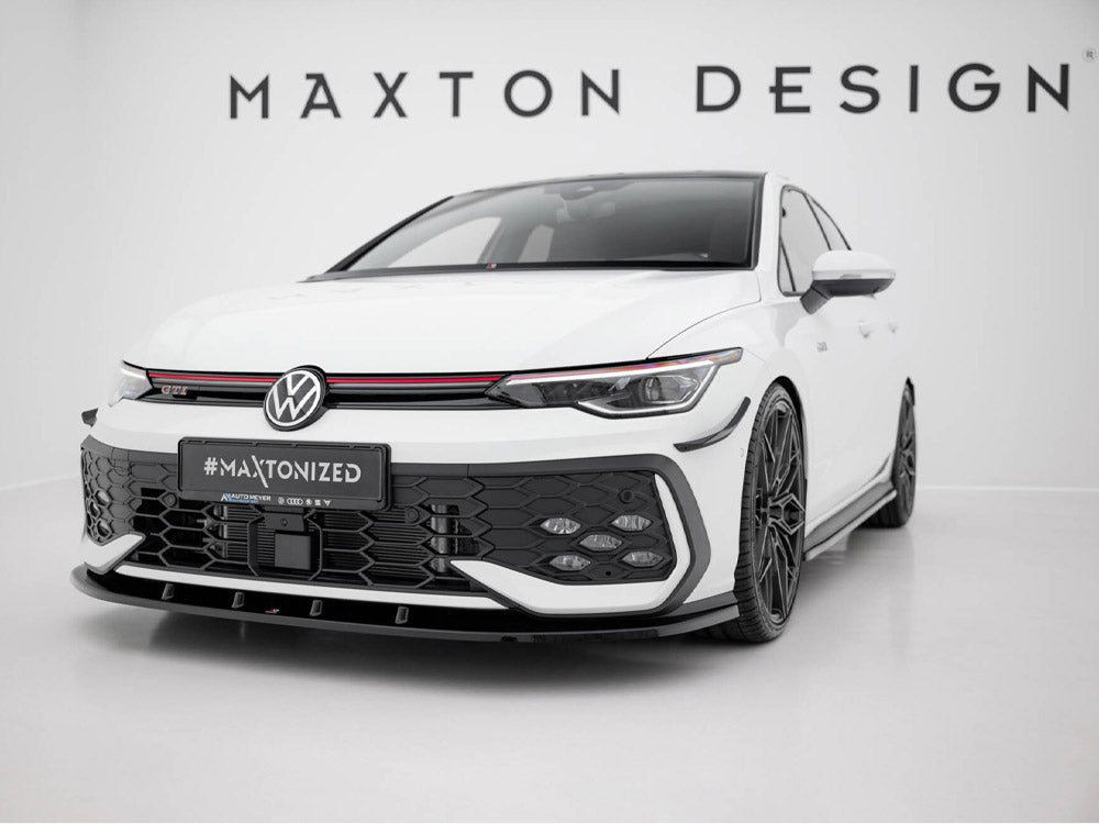 Front Splitter V.1 compatible with Volkswagen Golf GTI / GTE / R-Line Mk8 Facelift