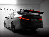 Carbon Spoiler With Internal Brackets Uprights + LED compatible with BMW 5 / M5 Sedan G30 / F90