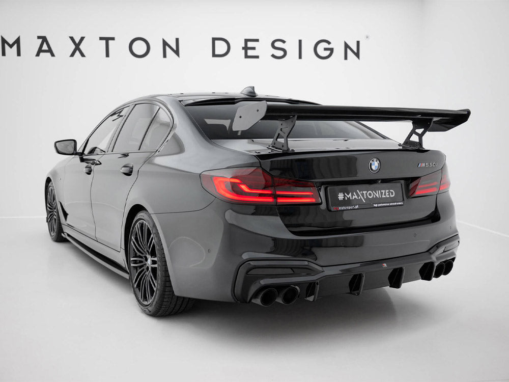 Carbon Spoiler With Internal Brackets Uprights compatible with BMW 5 / M5 Sedan G30 / F90