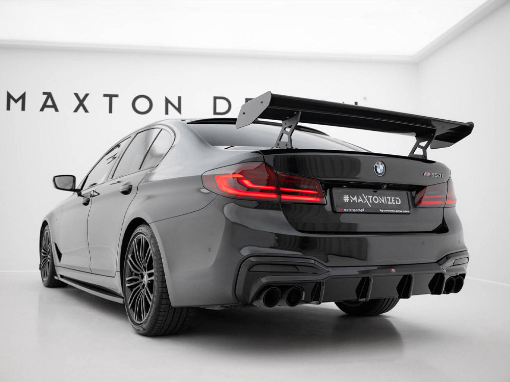 Carbon Spoiler With Internal Brackets Uprights compatible with BMW 5 / M5 Sedan G30 / F90