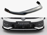 Front Splitter V.3 + Flaps compatible with Volkswagen Golf GTI / GTE / R-Line Mk8 Facelift