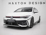 Front Splitter V.3 + Flaps compatible with Volkswagen Golf GTI / GTE / R-Line Mk8 Facelift
