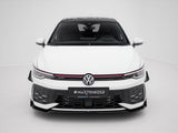 Front Splitter V.3 + Flaps compatible with Volkswagen Golf GTI / GTE / R-Line Mk8 Facelift