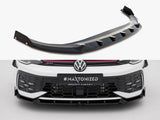 Front Splitter V.2 + Flaps compatible with Volkswagen Golf GTI / GTE / R-Line Mk8 Facelift