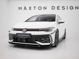 Front Splitter V.2 + Flaps compatible with Volkswagen Golf GTI / GTE / R-Line Mk8 Facelift