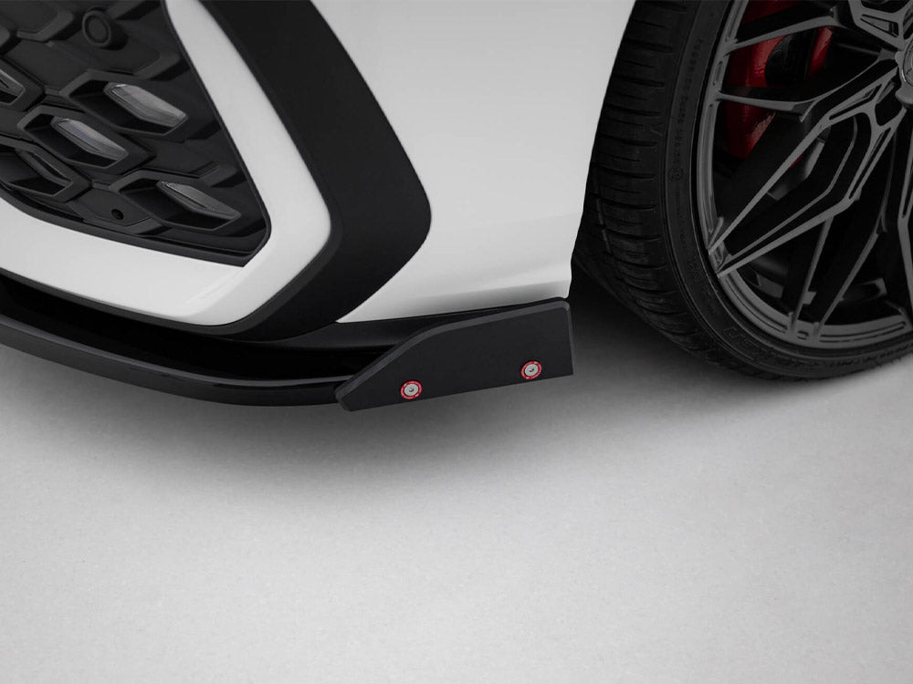 Front Splitter V.2 + Flaps compatible with Volkswagen Golf GTI / GTE / R-Line Mk8 Facelift