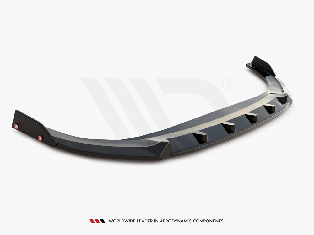 Front Splitter V.2 + Flaps compatible with Volkswagen Golf GTI / GTE / R-Line Mk8 Facelift