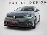 Street PRO Front Splitter compatible with Volkswagen Polo GTI / R-Line Mk6 Facelift
