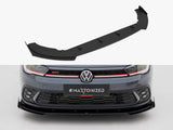 Street PRO Front Splitter + Flaps compatible with Volkswagen Polo GTI / R-Line Mk6 Facelift