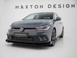 Street PRO Front Splitter + Flaps compatible with Volkswagen Polo GTI / R-Line Mk6 Facelift
