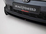 Street PRO Front Splitter + Flaps compatible with Volkswagen Polo GTI / R-Line Mk6 Facelift