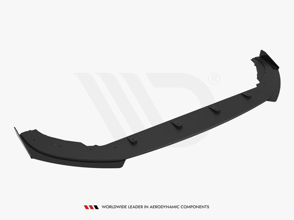 Street PRO Front Splitter + Flaps compatible with Volkswagen Polo GTI / R-Line Mk6 Facelift