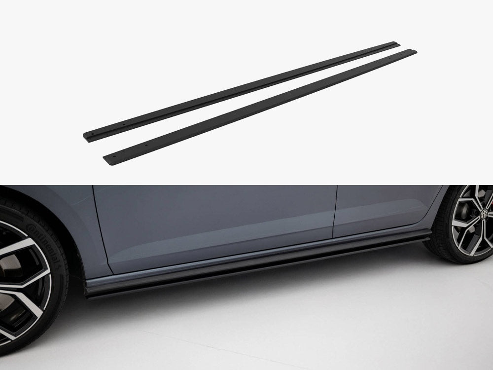 Street PRO Side Skirt Diffusers compatible with Volkswagen Polo GTI / R-Line Mk6 Facelift