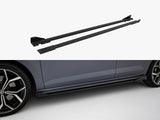 Street PRO Side Skirt Diffusers + Flaps compatible with Volkswagen Polo GTI / R-Line Mk6 Facelift