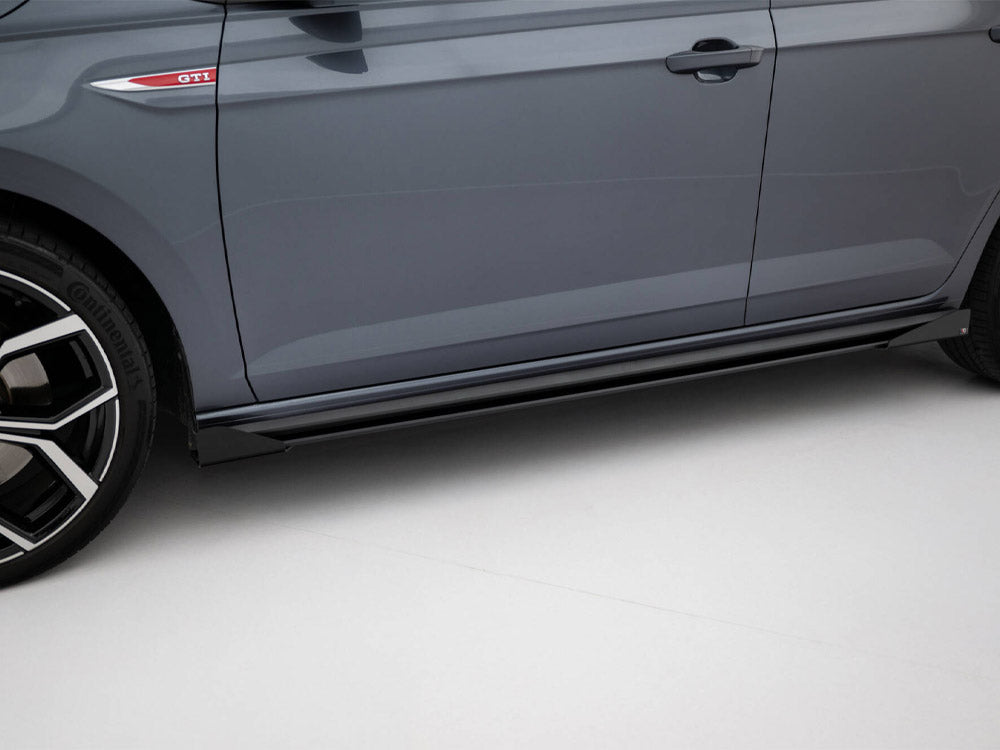 Street PRO Side Skirt Diffusers + Flaps compatible with Volkswagen Polo GTI / R-Line Mk6 Facelift