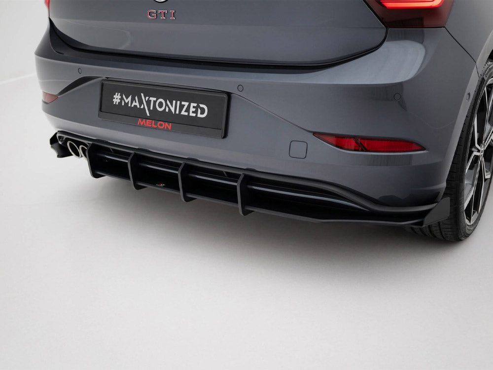 Street PRO Rear Diffuser + Flaps compatible with Volkswagen Polo GTI Mk6 Facelift