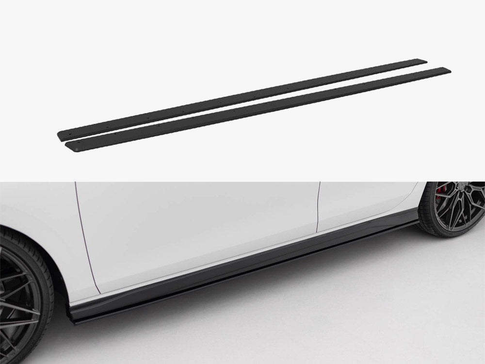 Street PRO Side Skirts Diffusers V.2 compatible with Volkswagen Golf GTI / GTE / GTI Clubsport / R-Line Mk8