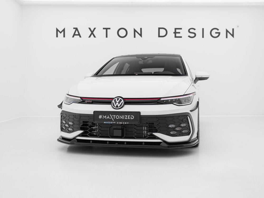 Street PRO Front Splitter V.2 compatible with Volkswagen Golf GTI / GTE / R-Line Mk8 Facelift